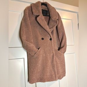 Lucky fuzzy/teddy jacket. Mauve color, very pretty and neutral.